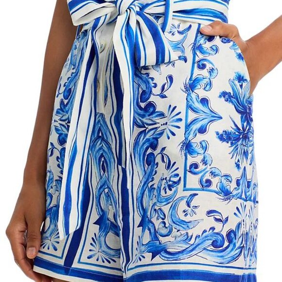 FARM Rio Garden Tiles Blue & White Romper NWT Size XL - Picture 6 of 7